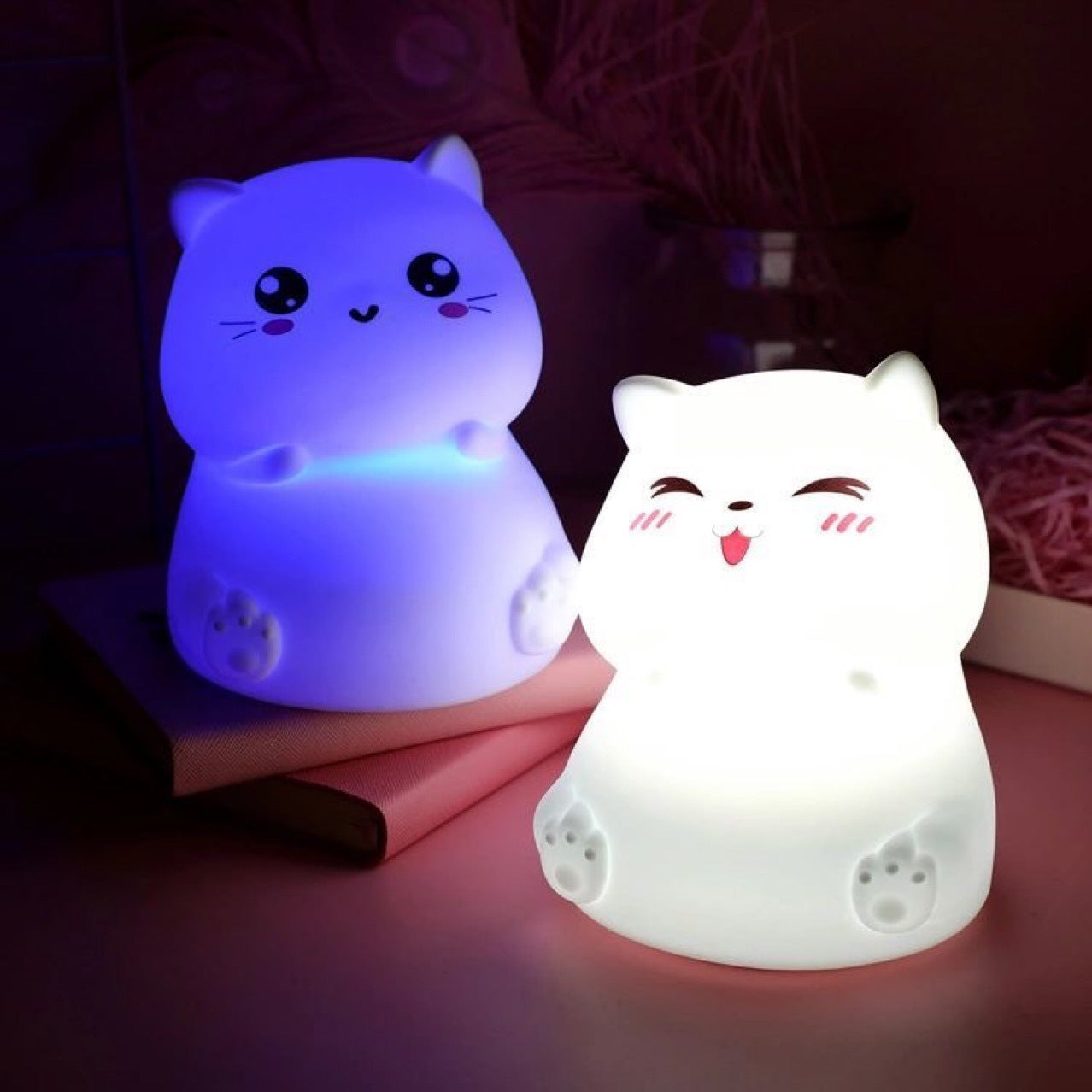 Creative Fat Cat Pat Light Bedroom Atmosphere Light Bedside Sleeping Gift