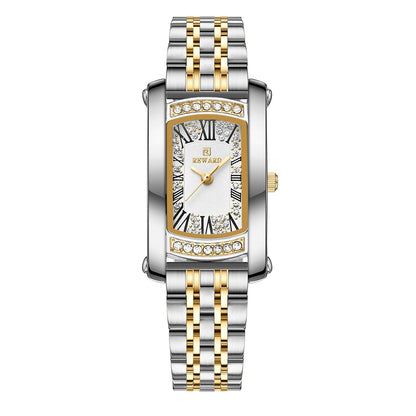 Affordable Luxury Fashion Waterproof Women's Square Quartz Wrist Watch